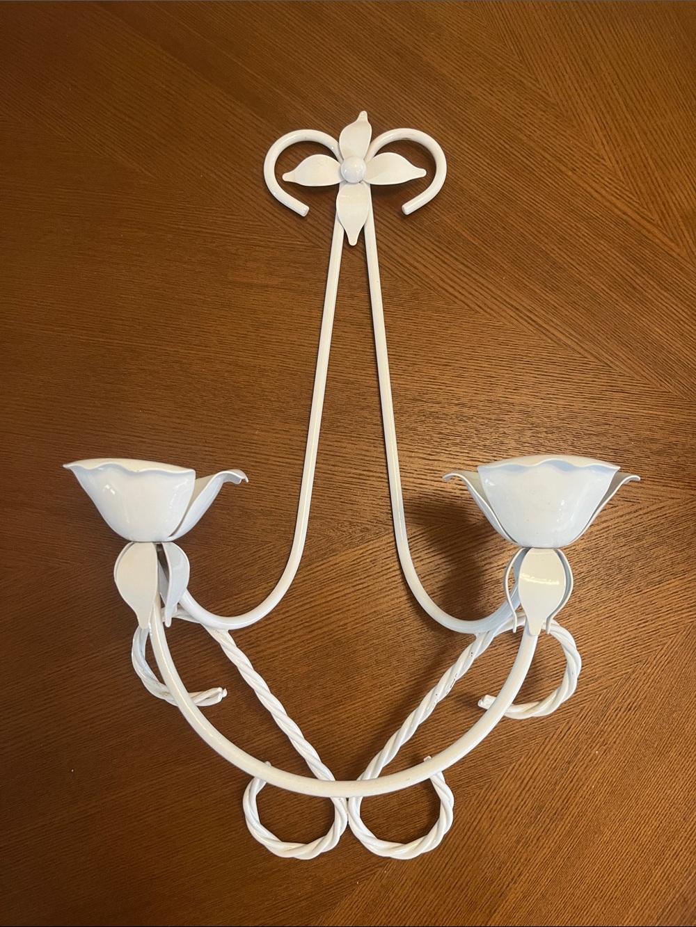 Vintage Wall Sconce Double Arm Tulip Candle Holders